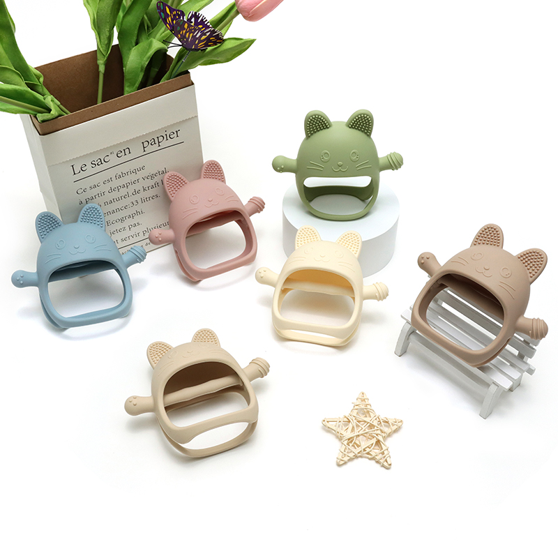 Teething Mitten Baby - Baby Silicone Teether Gloves Pacifiers Kids