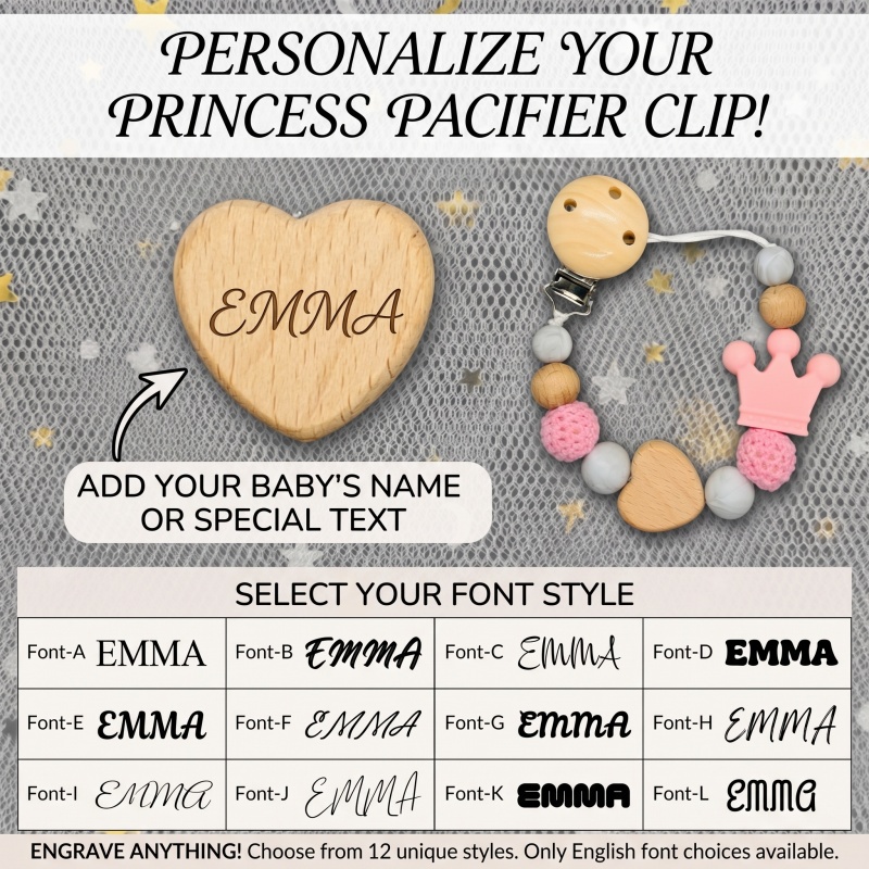 Personalized Baby Pacifier Cli - огляд і ціна Baby Pacifier Clip