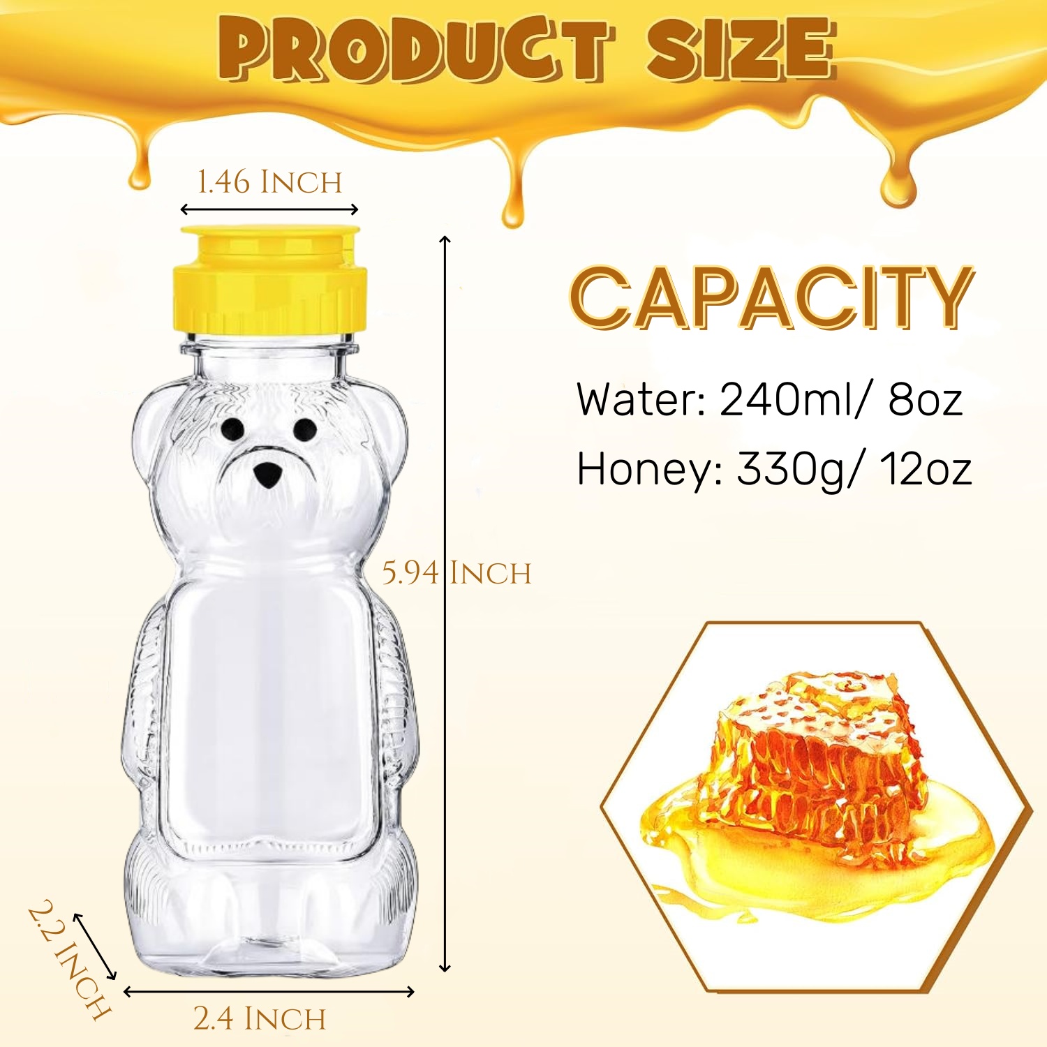 12-36pcs Plastic Bear Honey Ja - огляд і ціна Baby Products Distributor